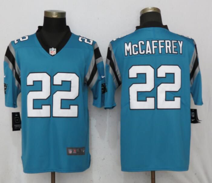 Men Carolina Panthers #22 McCaffrey Blue Nike Vapor Untouchable Limited Playe NFL Jerseys->chicago bears->NFL Jersey
